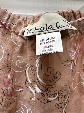 Lola C. Silk bottom pajamas in Dusty Rose Floral…Hand wash.